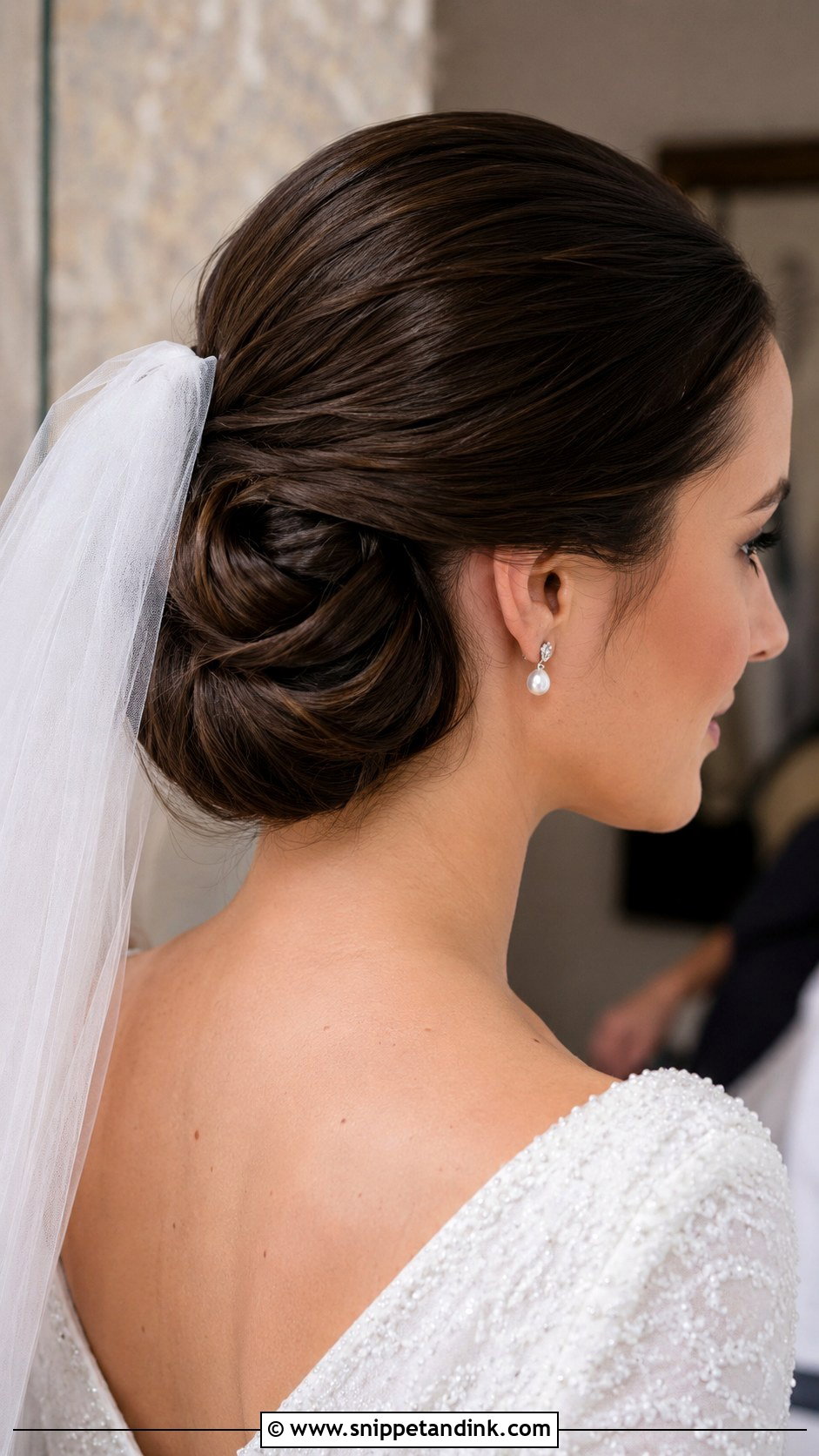 Sleek Chignon - Snippet and Ink - 20 Sleek Wedding Hairstyles