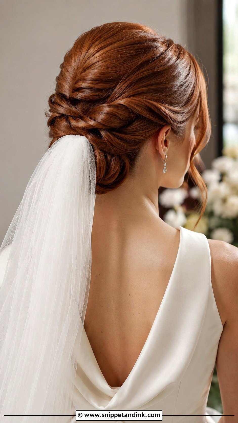 Sleek Crown Braid Wedding Hair - Snippet and Ink - 20 Slick Wedding Hair Ideas