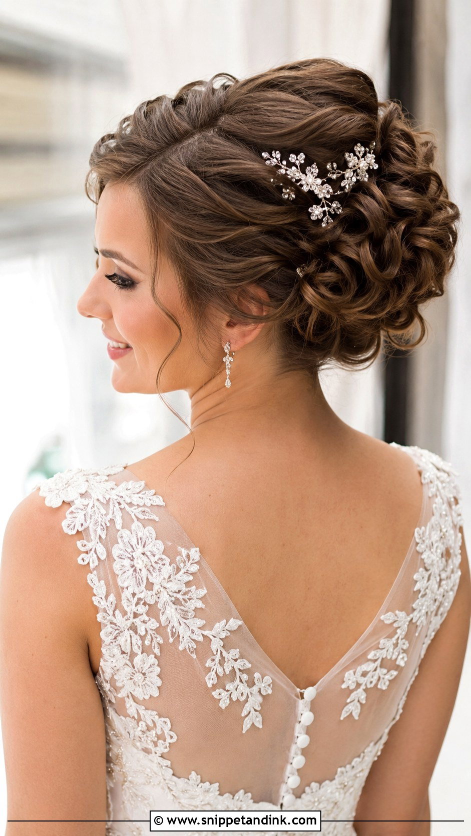 Sleek Curly Updo - Snippet and Ink - 25 Wedding Curls