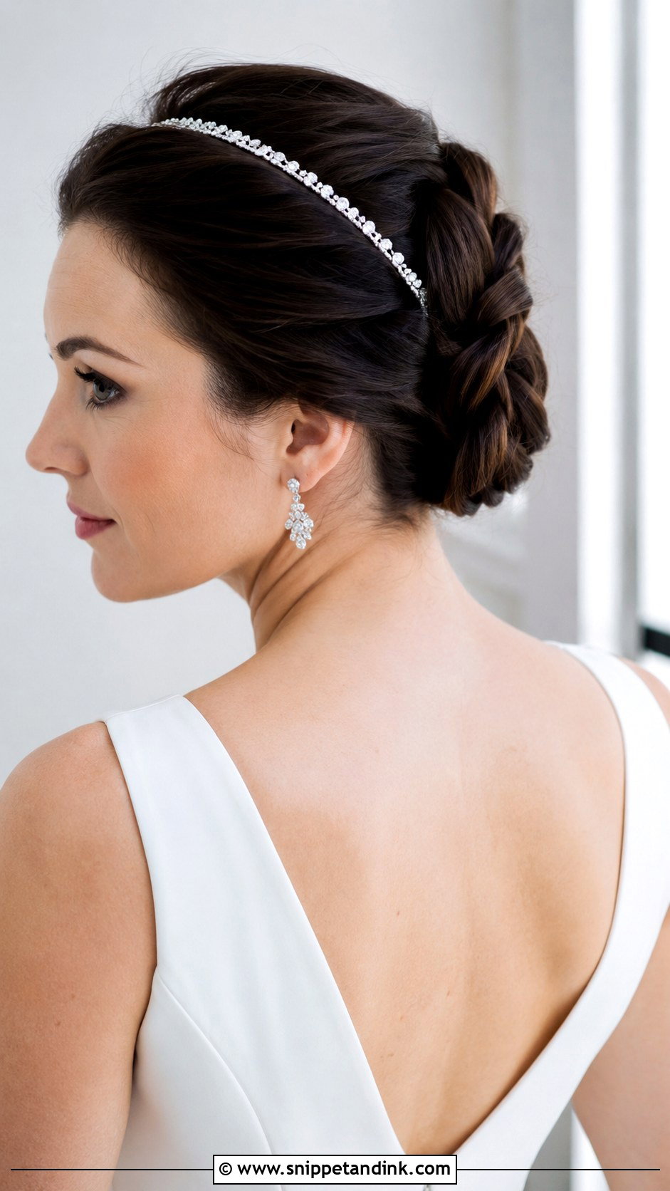 Sleek French Braid Updo - Snippet and Ink - 20 French Braid Wedding Hairstyles