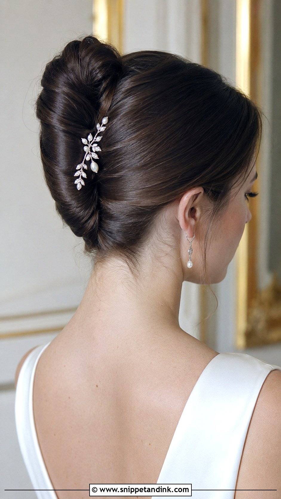 Sleek French Twist - Snippet and Ink - 25 Wedding Hairstyles Straight Hair
