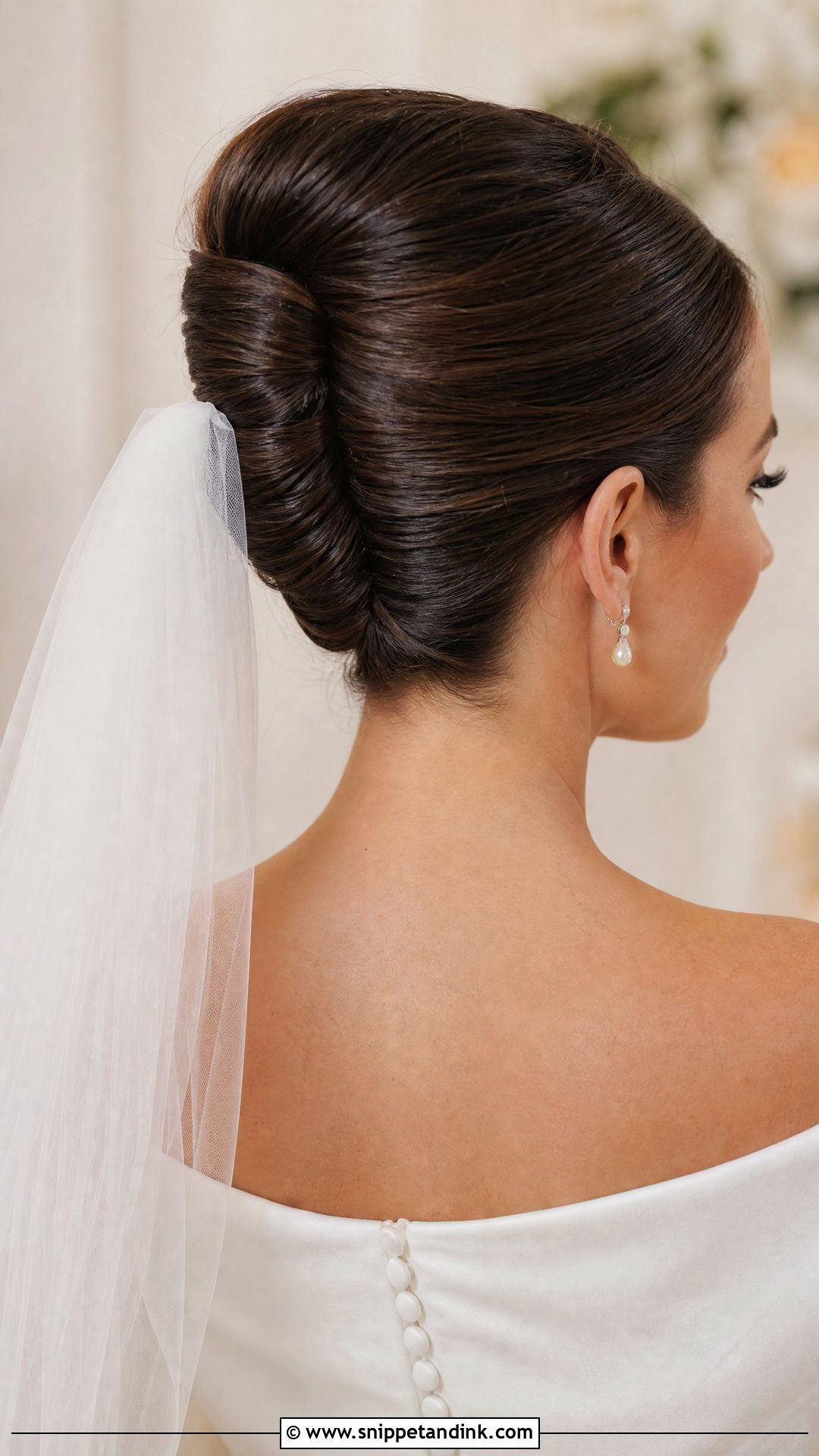 Sleek French Twist Updo - Snippet and Ink - 20 Bridal Hair Design Ideas