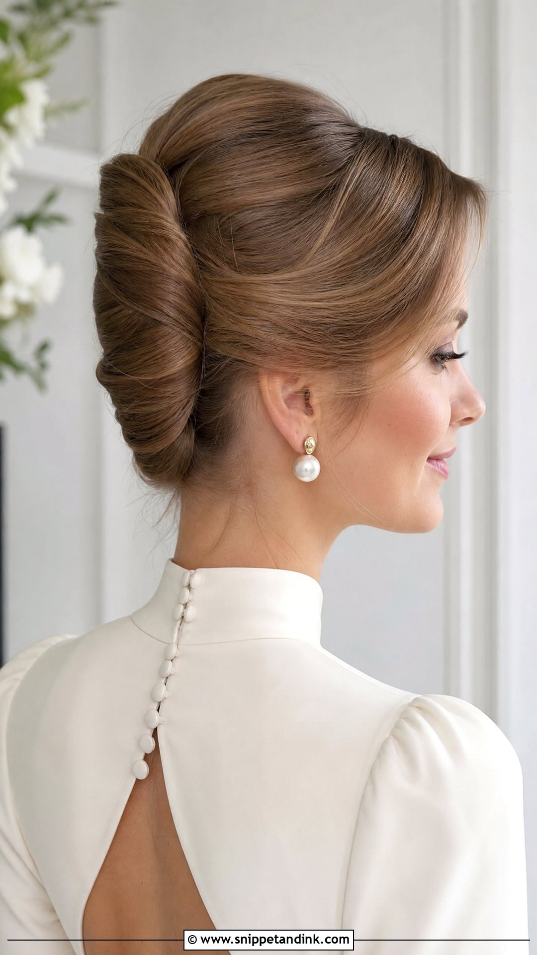 Sleek French Twist Wedding Hairstyle - Snippet and Ink - 20 Sleek Hairstyles for Wedding