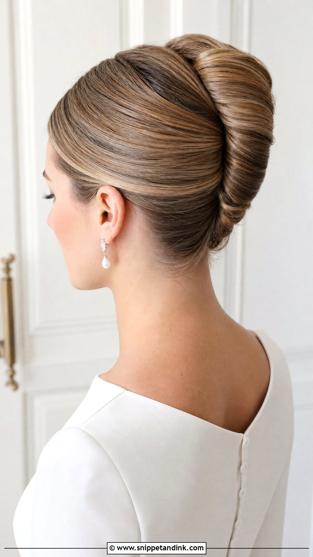 Sleek French Twist Wedding Hairstyle - Snippet and Ink - 15 French Twist Wedding Hairstyles