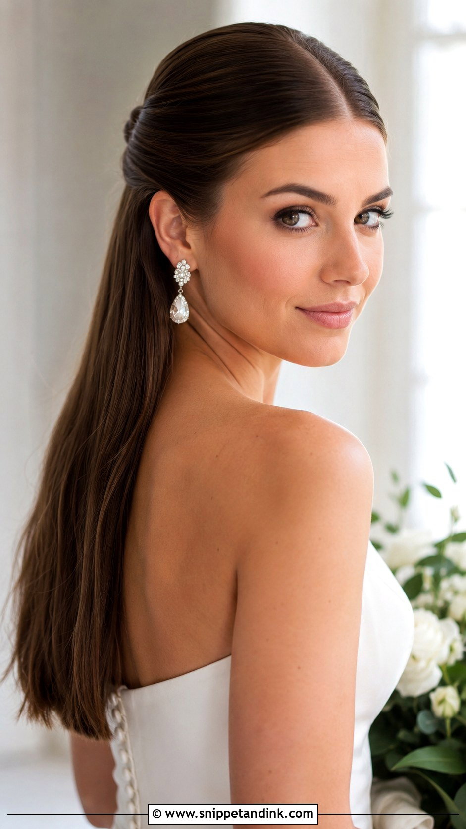 Sleek Half Up Half Down - Snippet and Ink - 20 Sofia Richie Wedding Hair Ideas