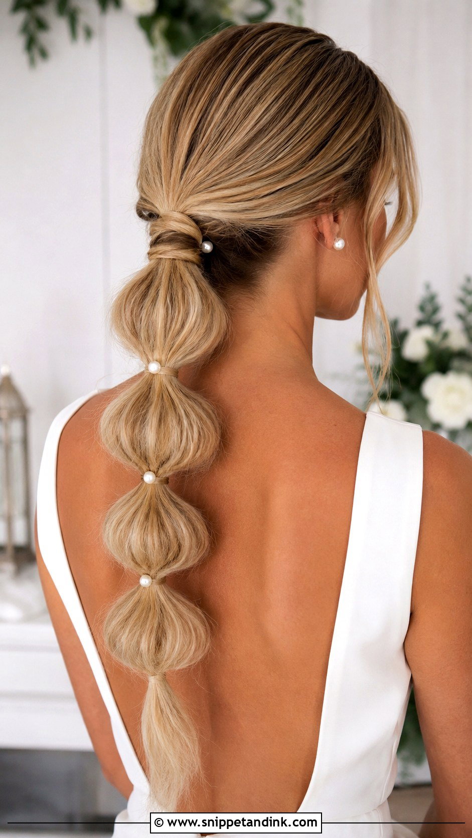 Sleek Half Up With Bubble Ponytail - Snippet and Ink - 25 Sleek Half-Up Half-Down Wedding Hair Ideas