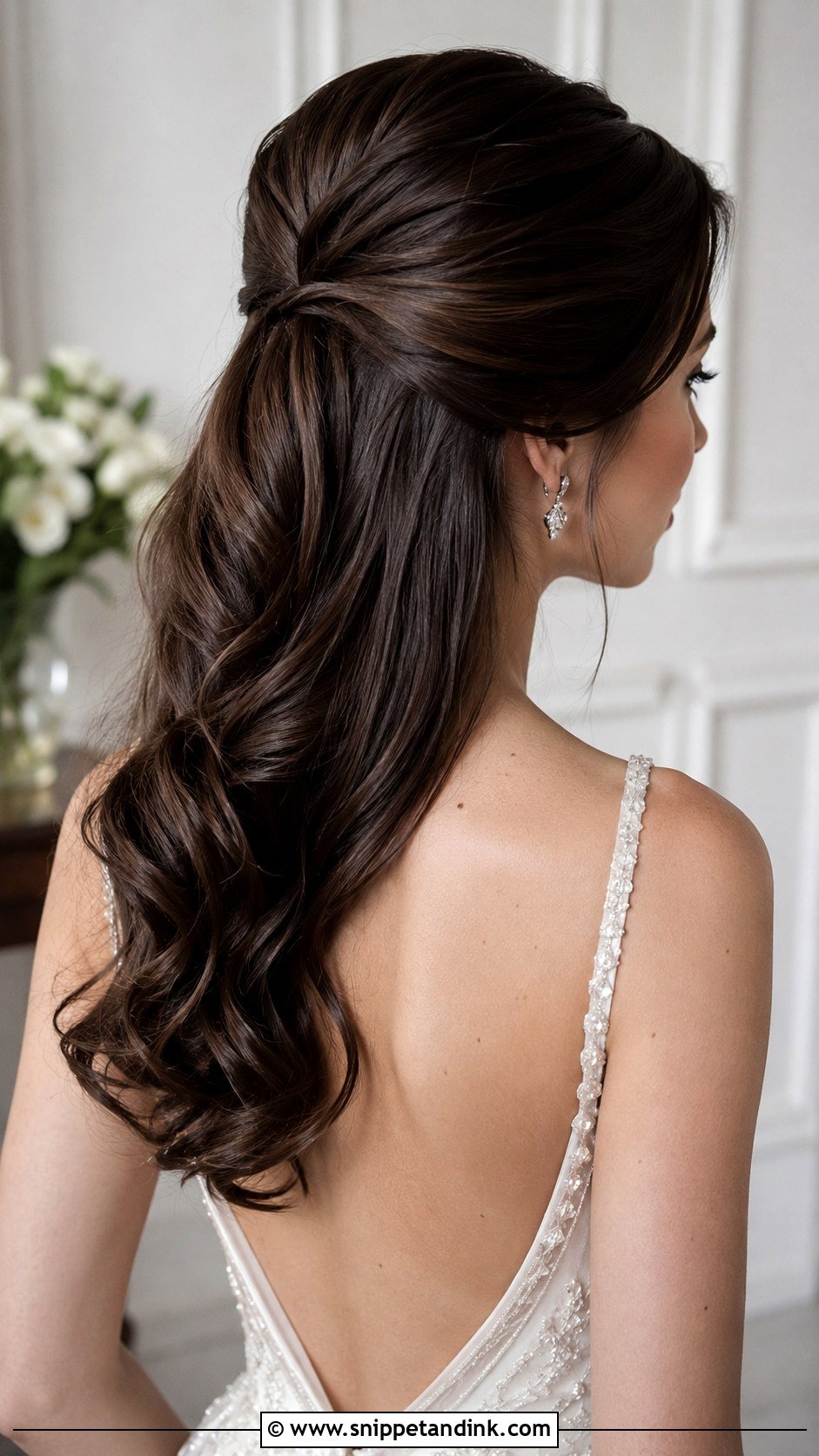 Sleek Half Up With Volume - Snippet and Ink - 20 Medium Half-Up Wedding Guest Hairstyles