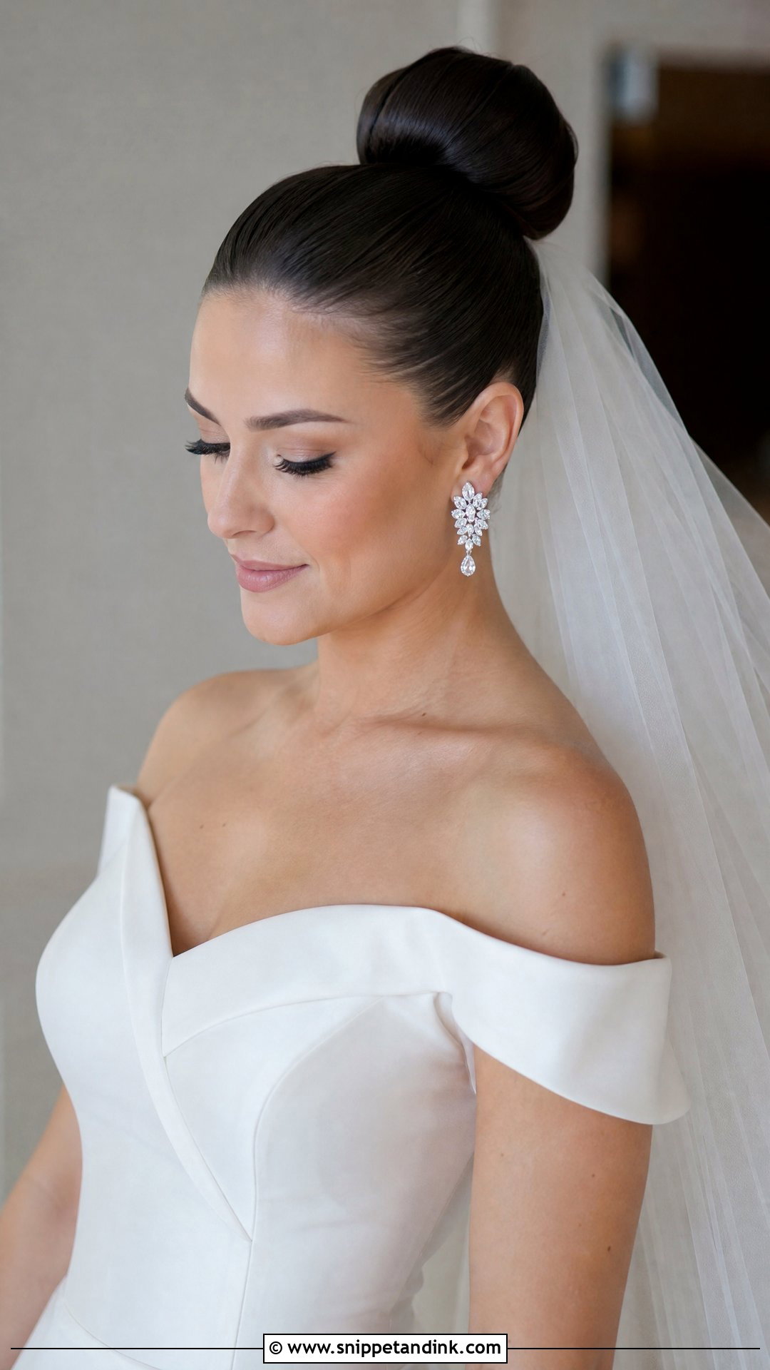 Sleek High Bun - Snippet and Ink - 20 Wedding Hairstyles 2024