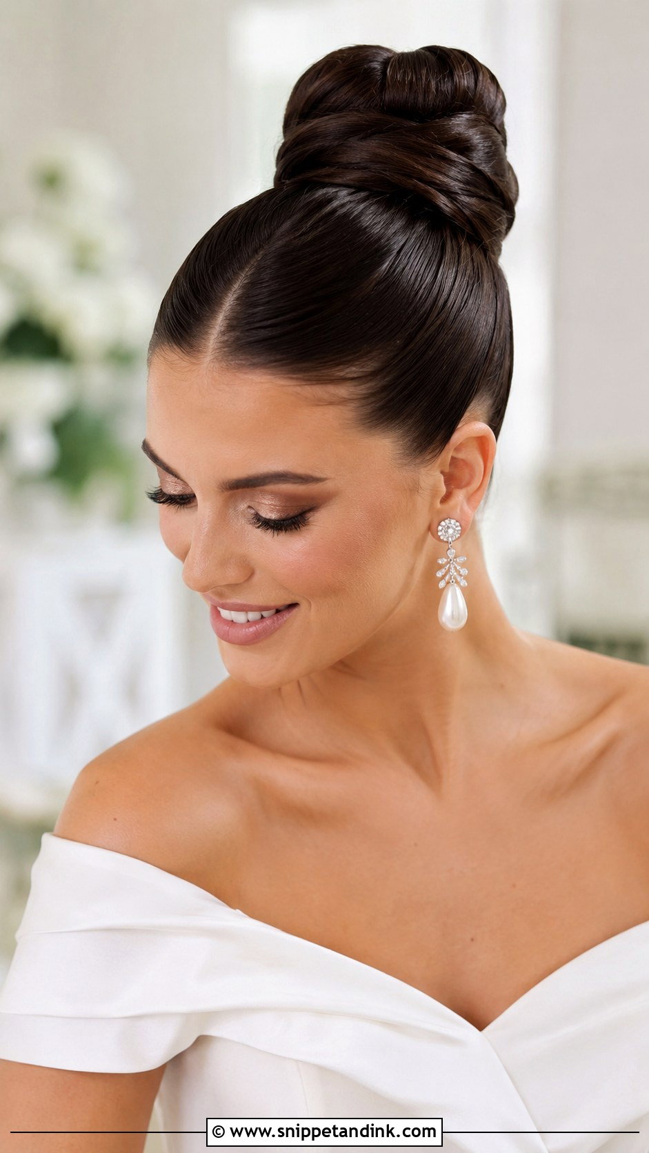Sleek High Bun - Snippet and Ink - 25 Brides Hair