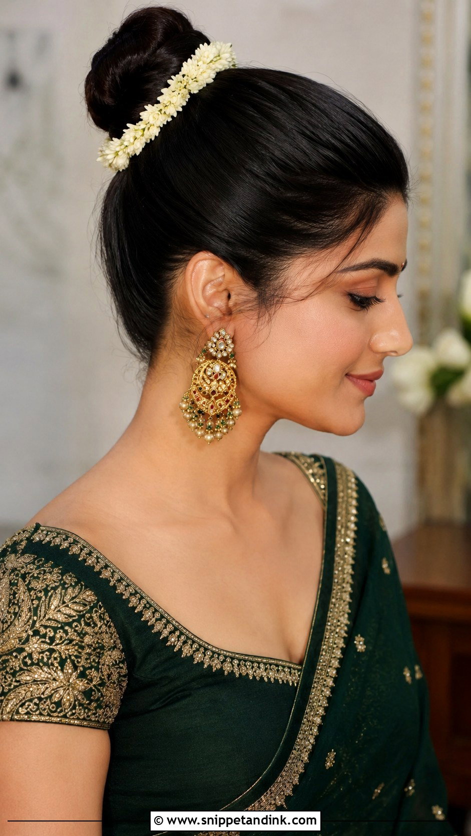 Sleek High Bun - Snippet and Ink - 25 Shaadi Hairstyles