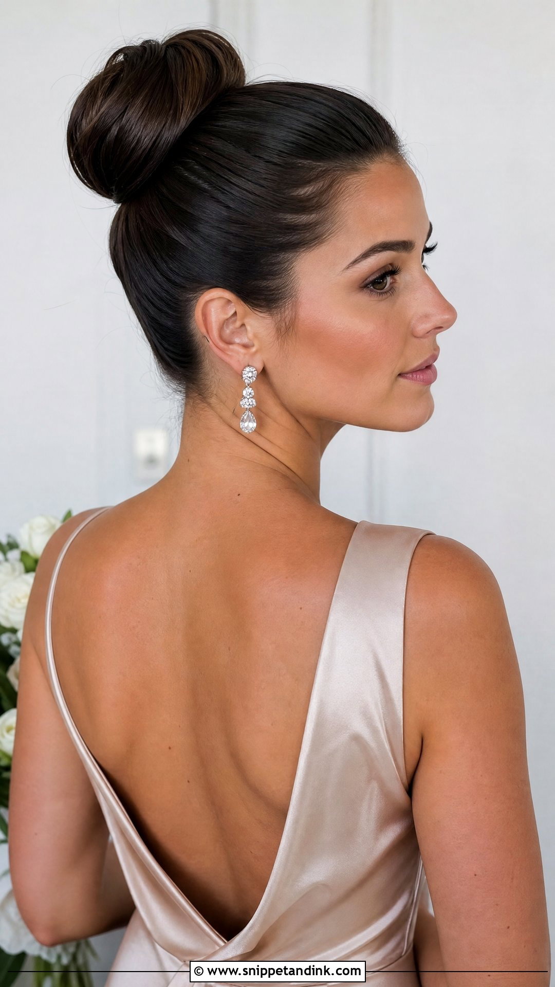 Sleek High Bun - Snippet and Ink - 20 Bride Made Hairstyles