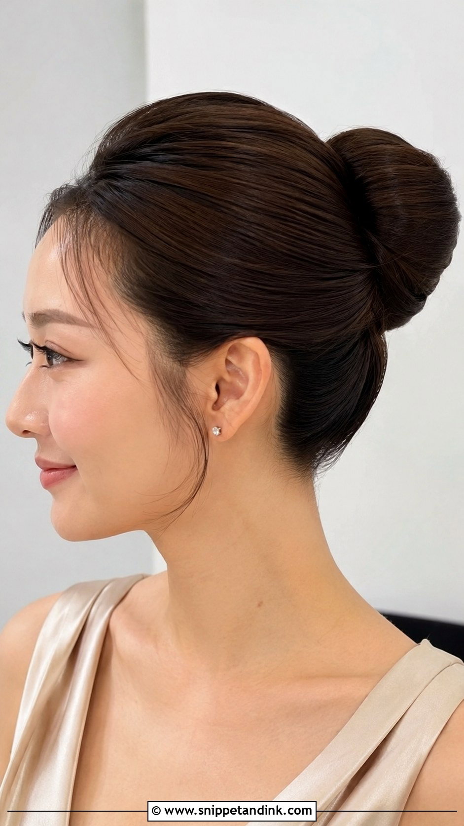 Sleek High Bun Bridesmaid Updo - Snippet and Ink - 20 Simple Bridesmaid Hair Updo Ideas
