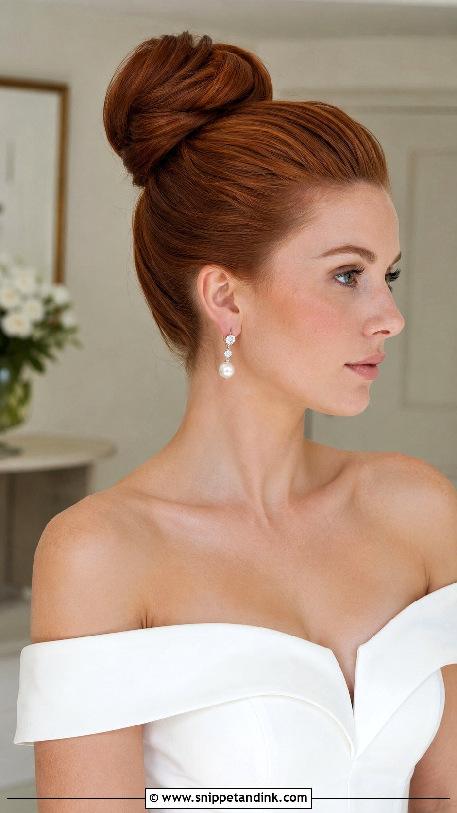 Sleek High Bun Wedding Hair - Snippet and Ink - 20 Clean Wedding Hair Ideas