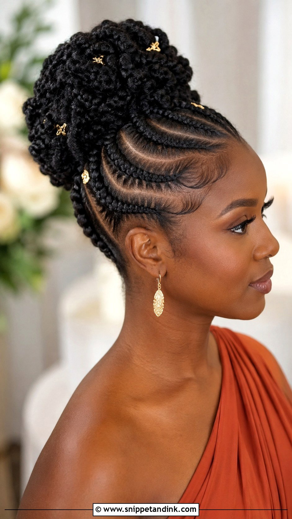 Sleek High Bun Wedding Hairstyle - Snippet and Ink - 20 Black Wedding Hairstyles for Bridesmaids