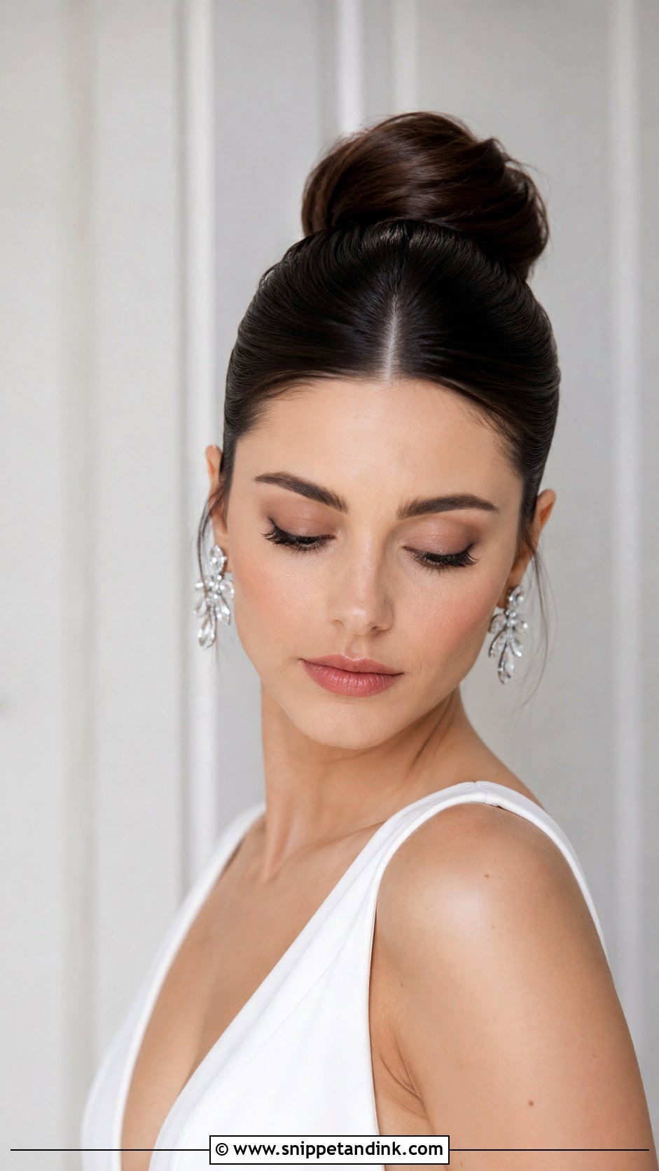 Sleek High Bun Wedding Hairstyle - Snippet and Ink - 25 Hairstyle Ideas for Wedding