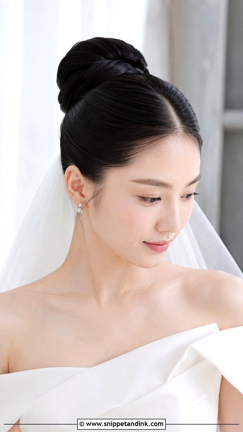 Sleek High Bun Wedding Hairstyle Step By Step - Snippet and Ink - 15 Wedding Hairstyles Step By Step
