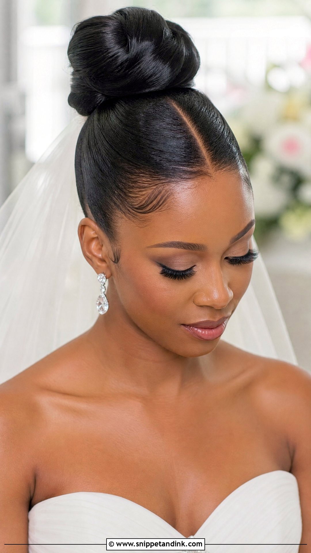 Sleek High Bun Wedding Updo - Snippet and Ink - 20 Wedding Updo Hairstyles Black Women