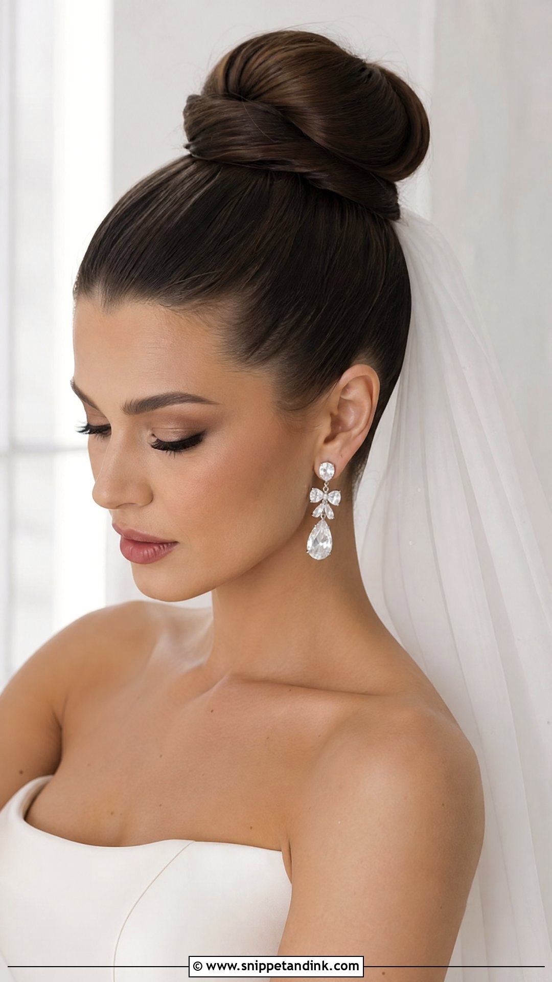 Sleek High Bun for Brides - Snippet and Ink - 20 Hair Styles for Marriage