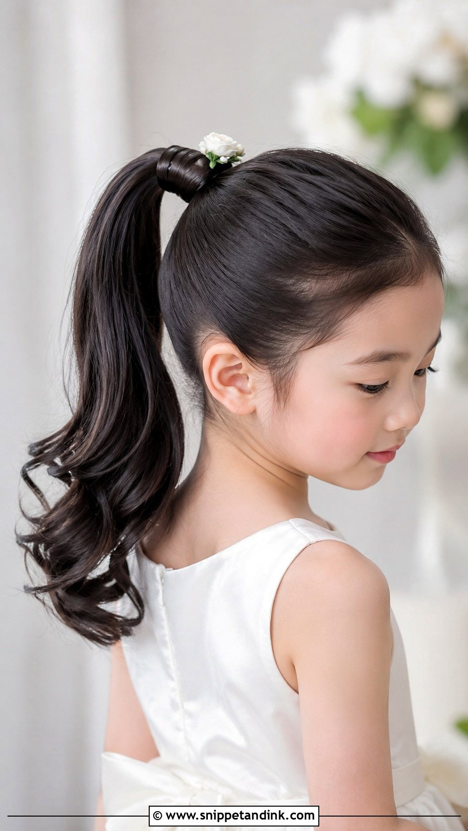 Sleek High Ponytail - Snippet and Ink - 20 Kid Wedding Hairstyles