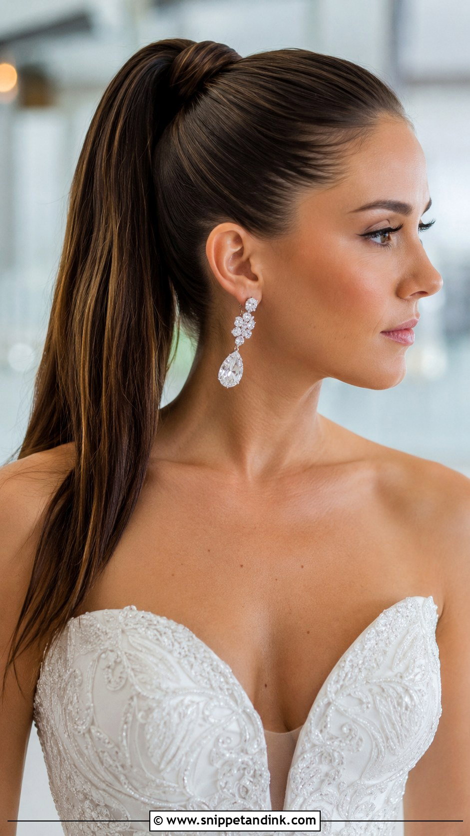 Sleek High Ponytail - Snippet and Ink - 25 Summer Wedding Hair Ideas