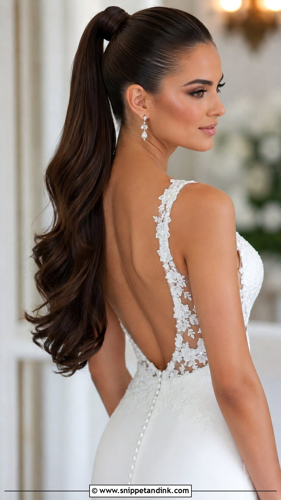Sleek High Ponytail - Snippet and Ink - 30 Hairstyles for Bride