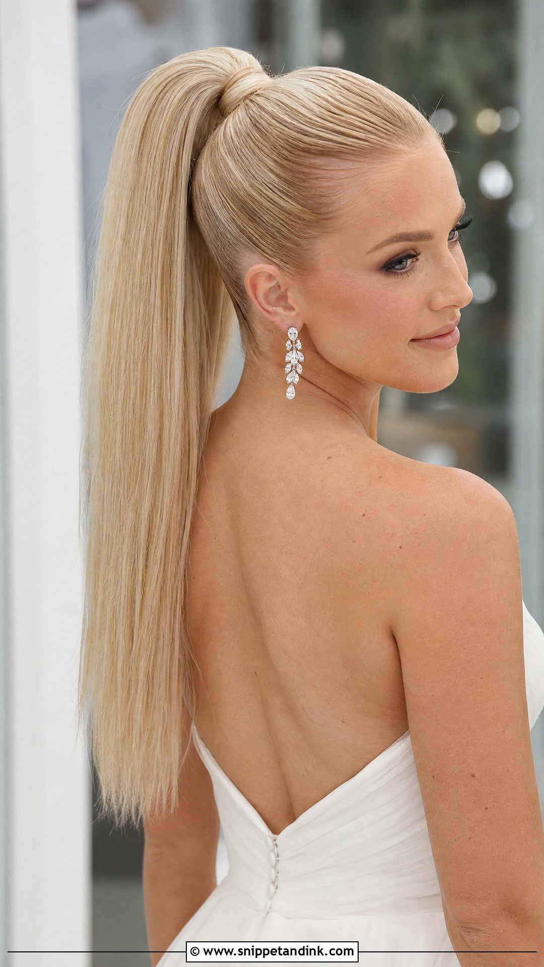 Sleek High Ponytail Wedding Hairstyle - Snippet and Ink - 20 Sleek Hairstyles for Wedding