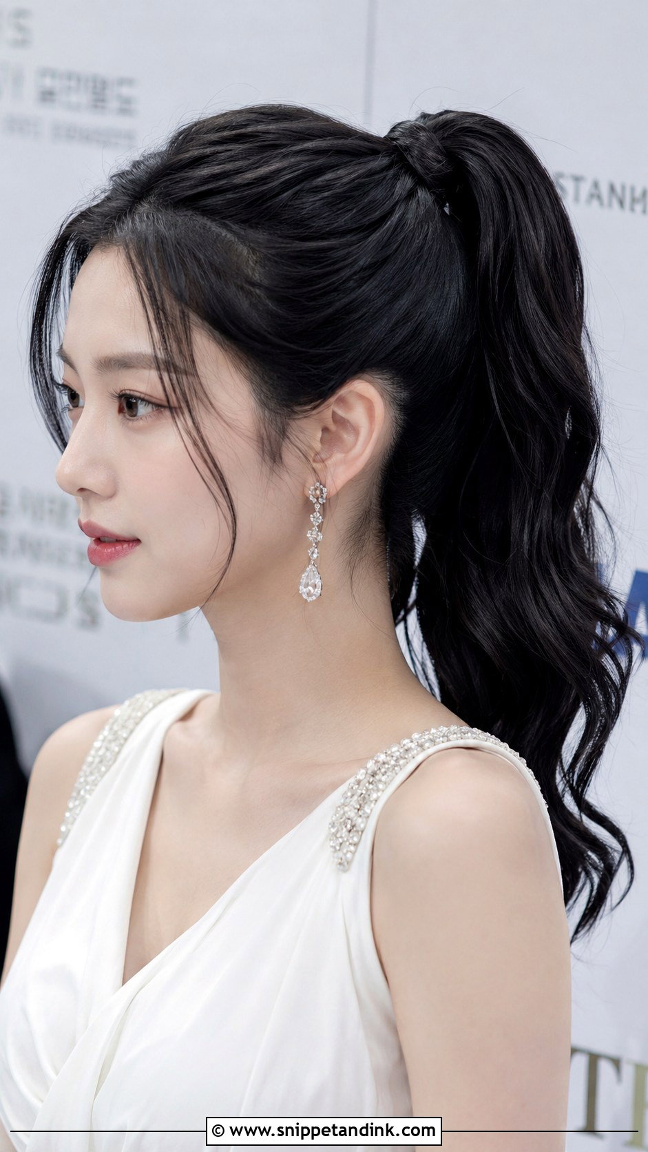 Sleek High Ponytail With Volume - Snippet and Ink - 30 Korean Wedding Hair Ideas