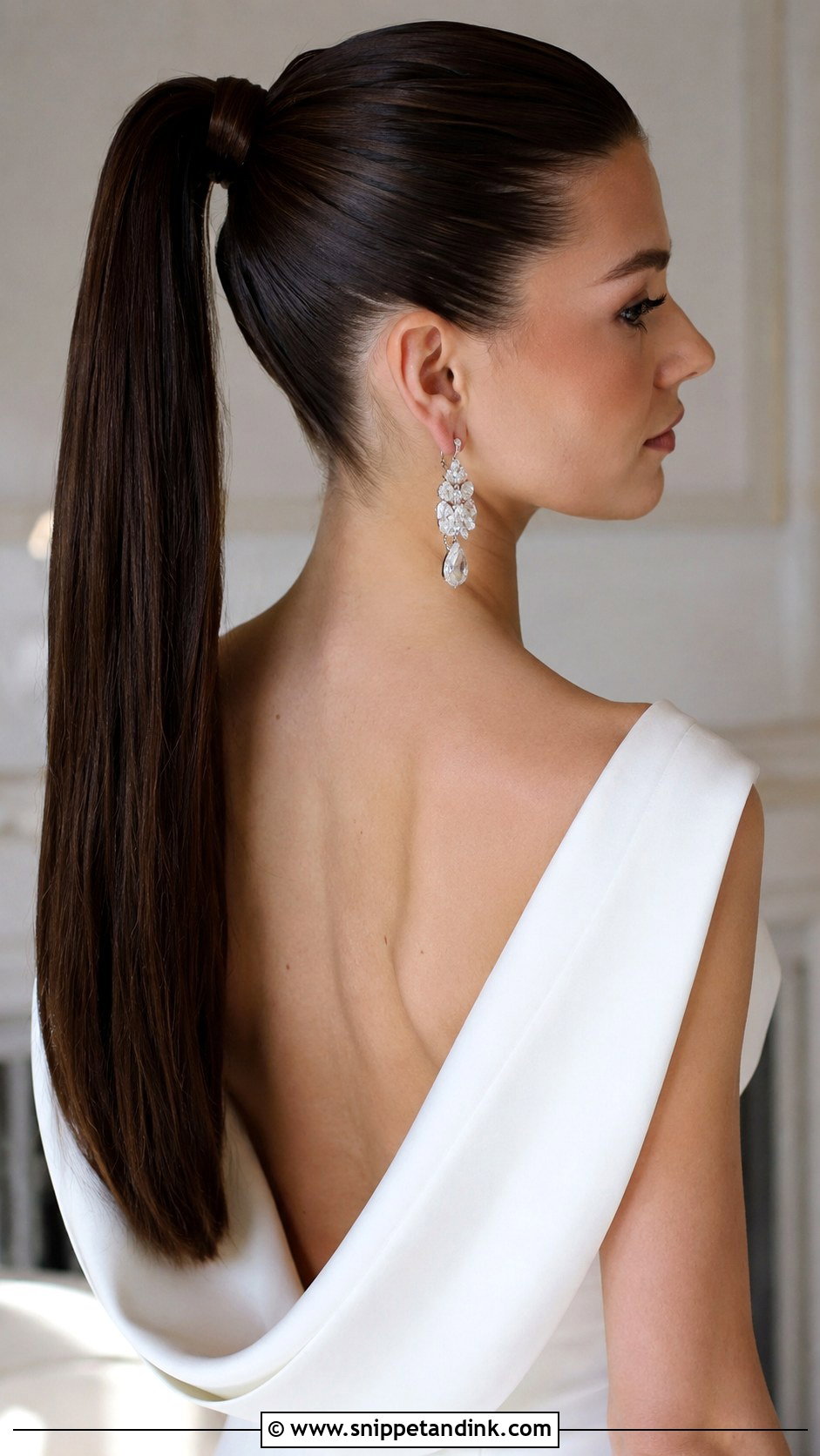 Sleek High Ponytail for Brides - Snippet and Ink - 20 Bride Hairstyles Straight Hair