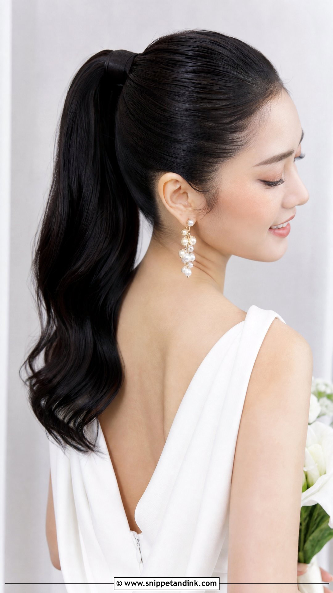 Sleek High Ponytail for Brides - Snippet and Ink - 20 Long Hair Wedding Hair Styles