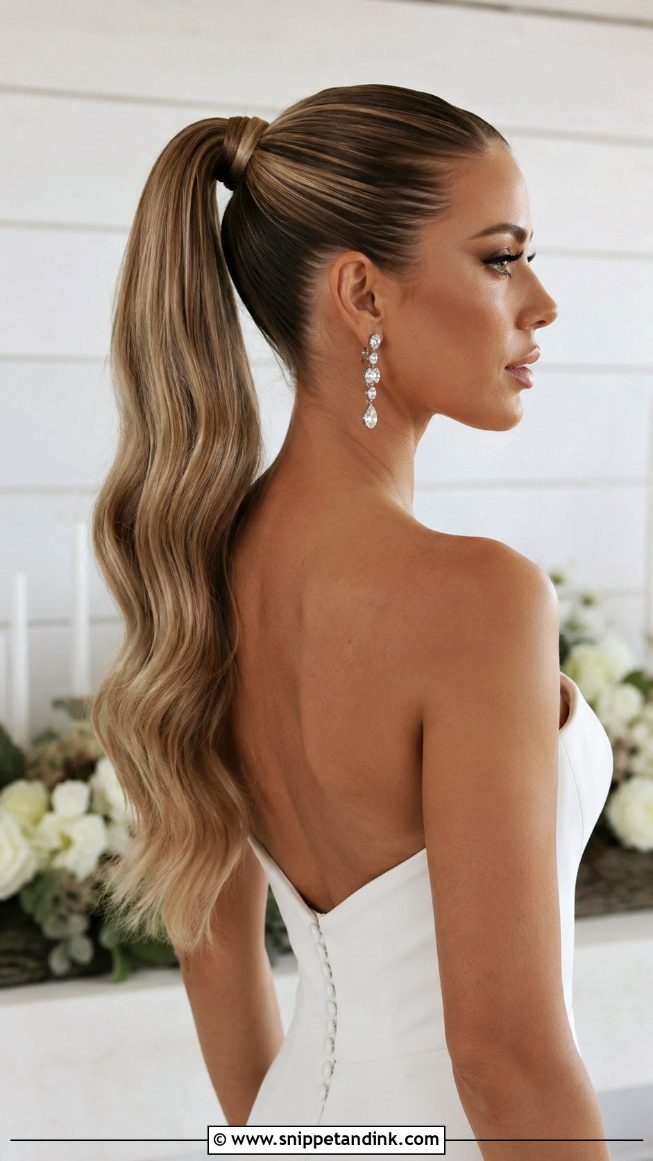 Sleek High Ponytail for Brides - Snippet and Ink - 20 Hair Model for Wedding Ideas