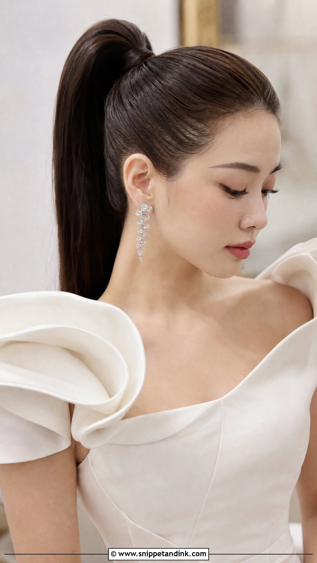 Sleek High Ponytail for Wedding - Snippet and Ink - 20 Front Hairstyles for Wedding