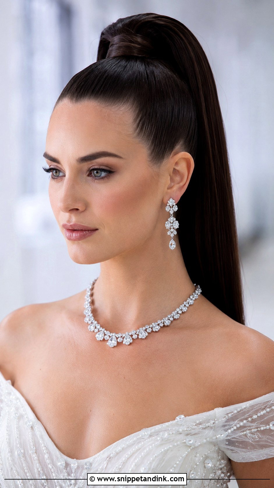 Sleek High Ponytail for Wedding - Snippet and Ink - 30 Ponytail Hairstyles for Wedding