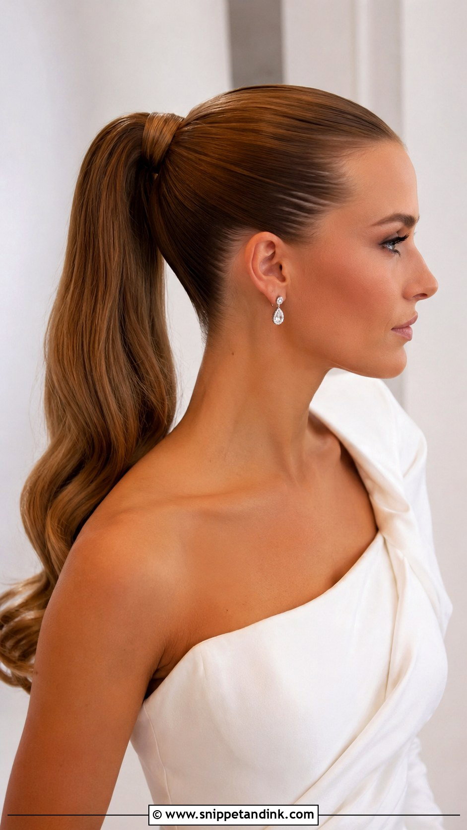 Sleek High Ponytail for Weddings - Snippet and Ink - 25 Hair Ideas for Wedding