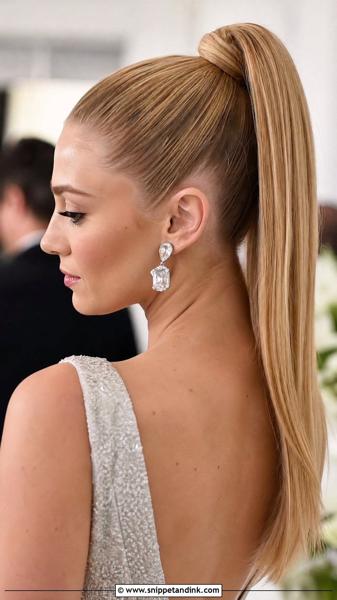 Sleek High Ponytail for the Second Dress - Snippet and Ink - 20 High Pony Wedding Ideas