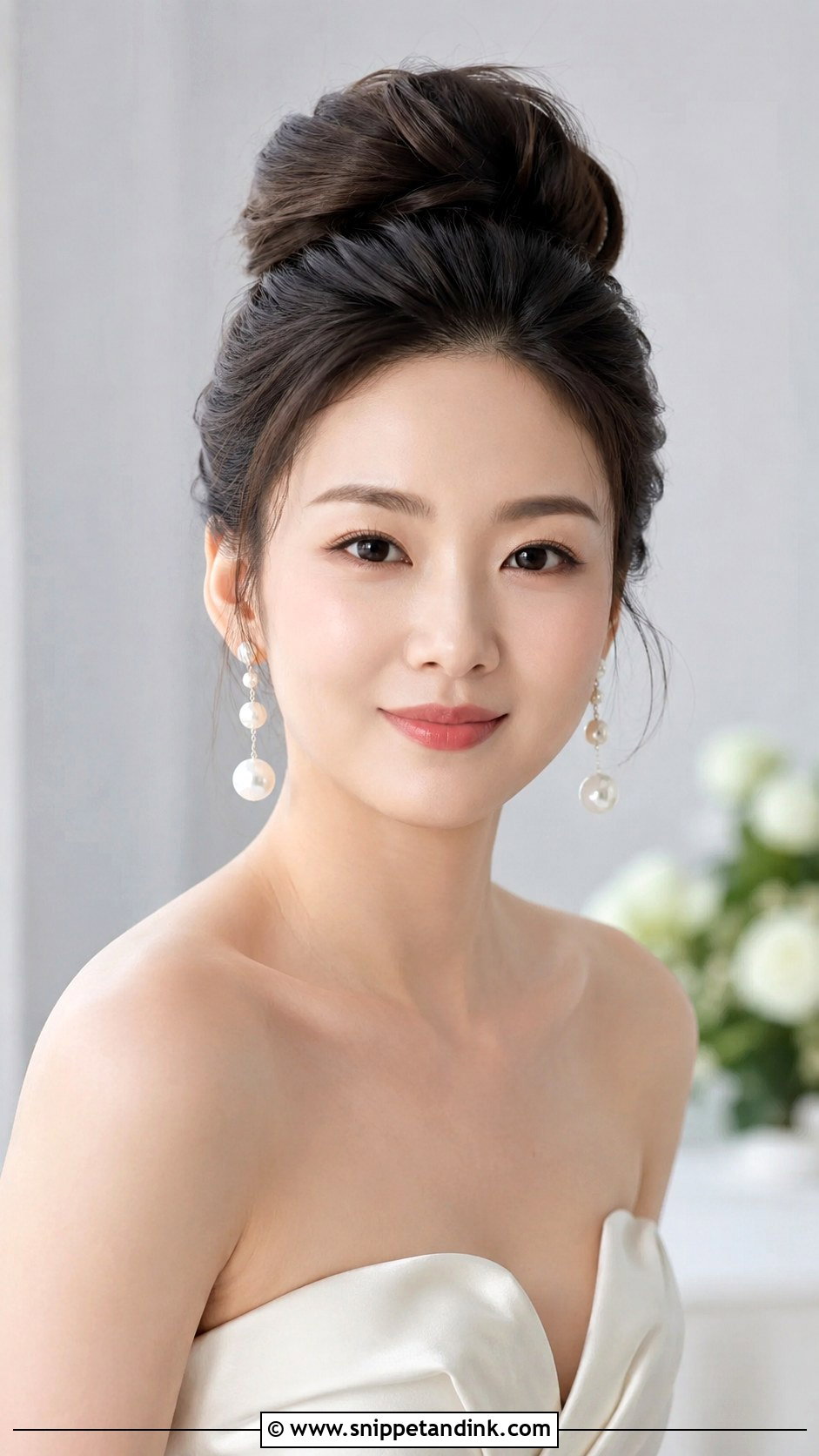 Sleek High Updo For Round Face Wedding - Snippet and Ink - 15 Updos for Round Faces Wedding