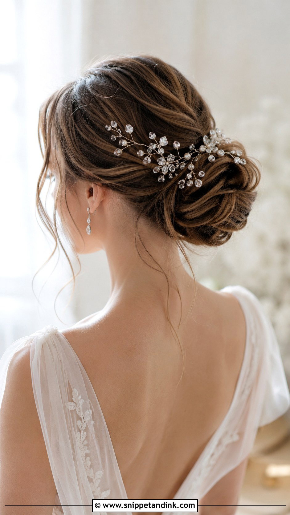 Sleek Knotted Bun - Snippet and Ink - 25 Sleek Bun Wedding Hair Ideas