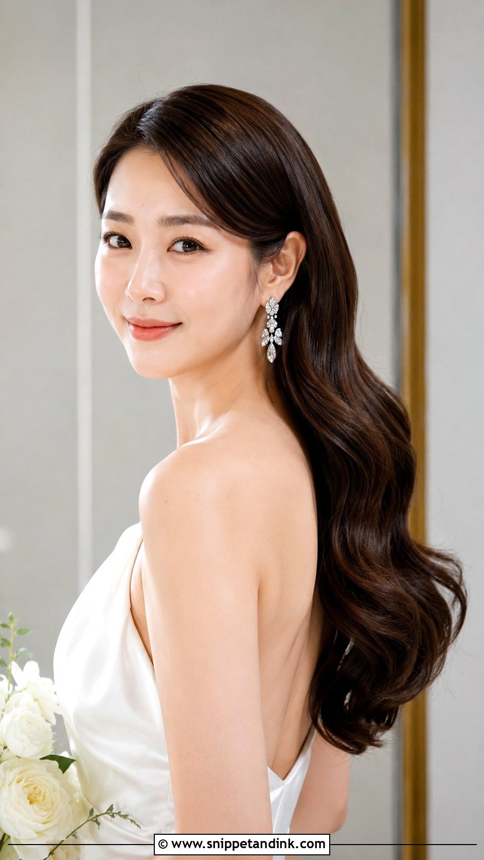 Sleek Loose Waves With Glossy Finish - Snippet and Ink - 20 Simple Wedding Hair Down Loose Waves