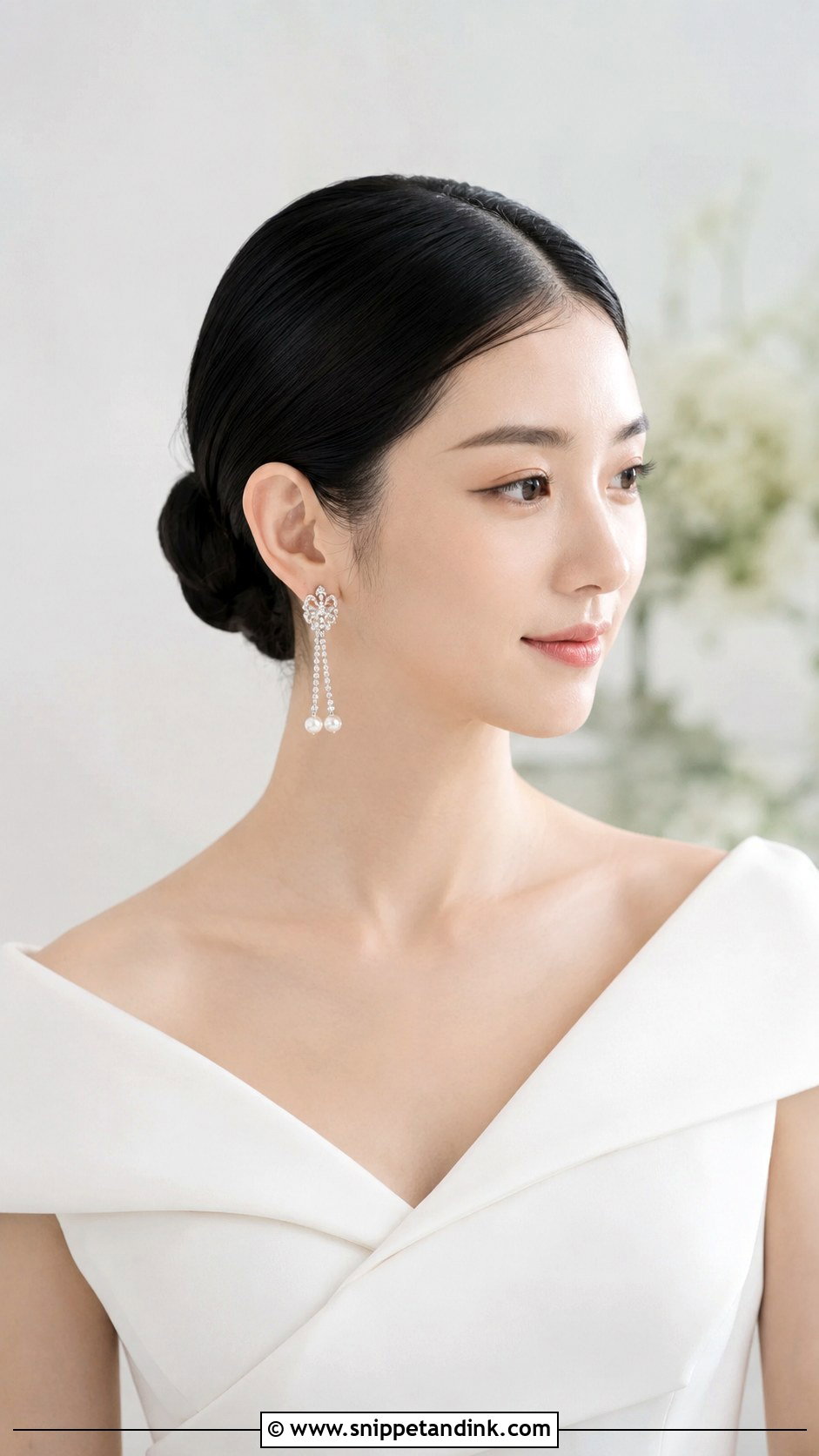Sleek Low Bun - Snippet and Ink - 20 Long Hair Bride Hairstyles