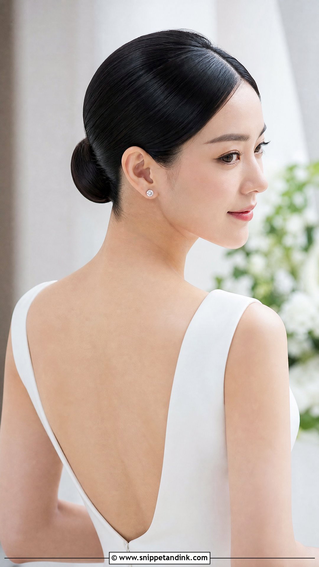 Sleek Low Bun - Snippet and Ink - 20 Timeless Wedding Hairstyles