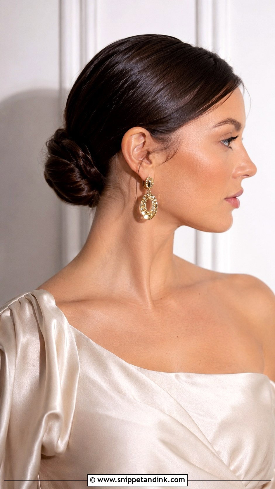 Sleek Low Bun - Snippet and Ink - 25 Simple Wedding Guest Hairstyles