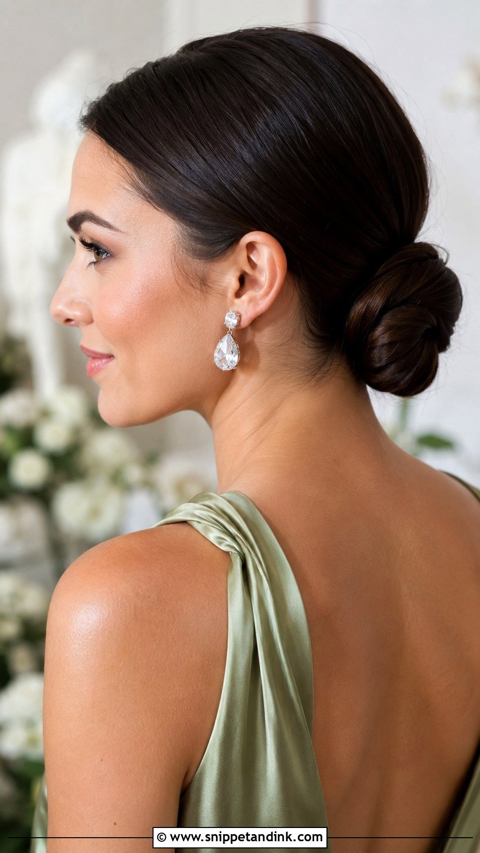 Sleek Low Bun - Snippet and Ink - 30 Bridemaids Hairstyles