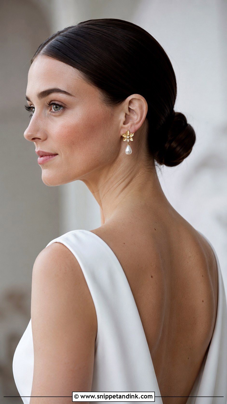 Sleek Low Bun - Snippet and Ink - 20 Easy Wedding Updos for Long Hair