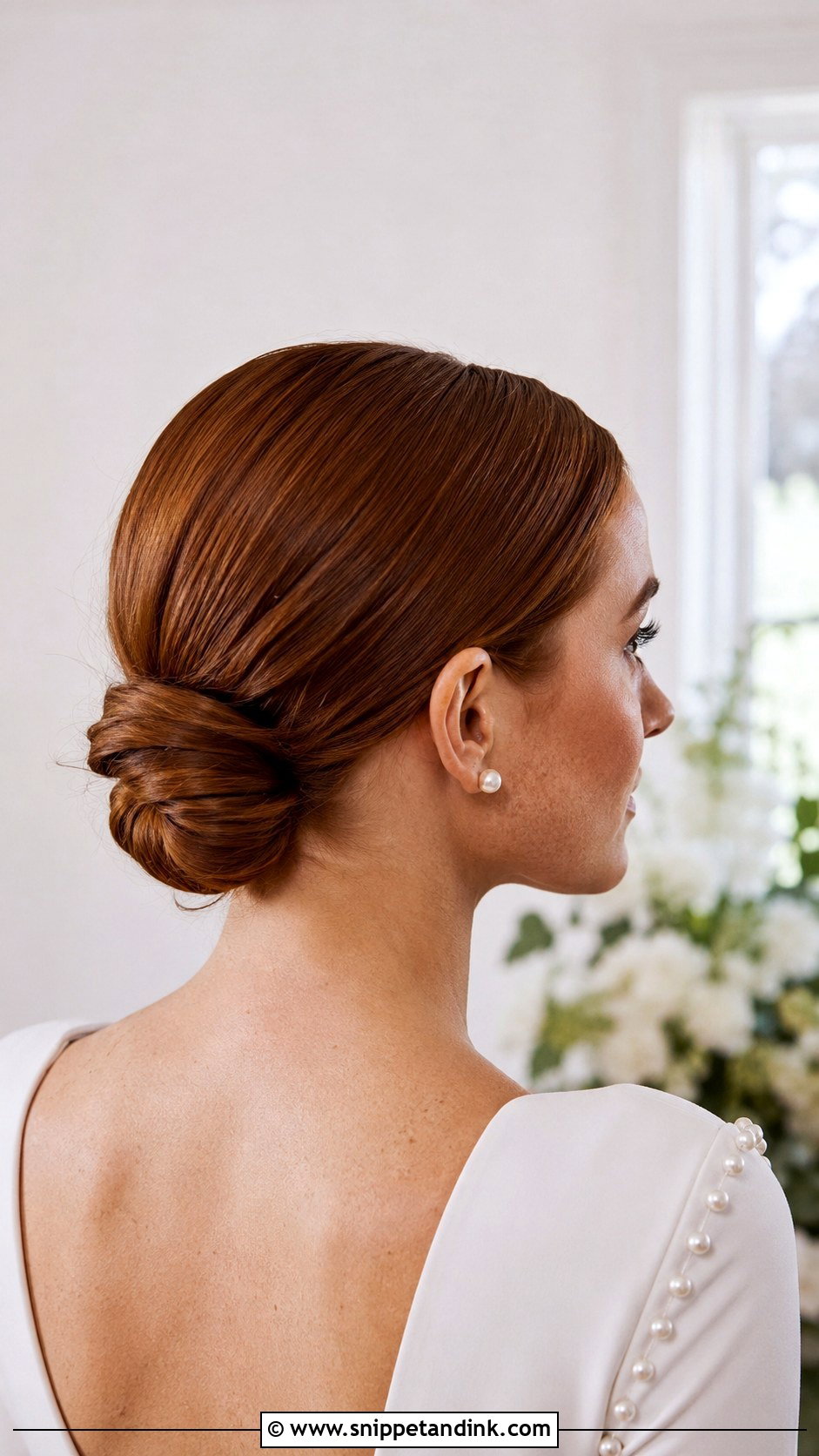 Sleek Low Bun Bridal Hair - Snippet and Ink - 20 Hair Ideas for Bride