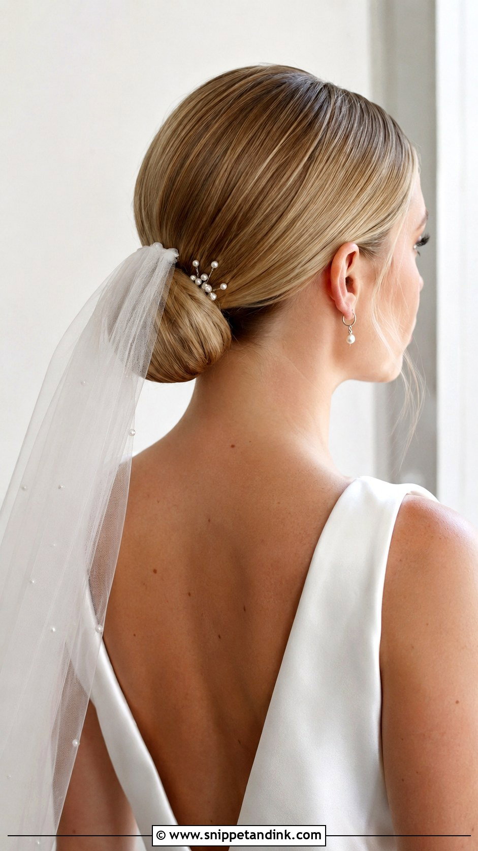 Sleek Low Bun Bridal Hairstyle - Snippet and Ink - 15 Latest Bridal Hairstyles Brides