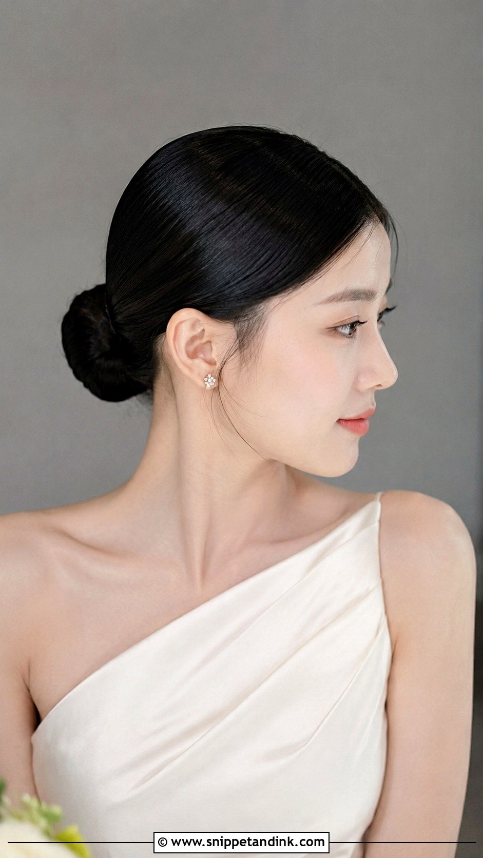 Sleek Low Bun Bridesmaid Updo - Snippet and Ink - 20 Bridesmaids Updos for Long Hair
