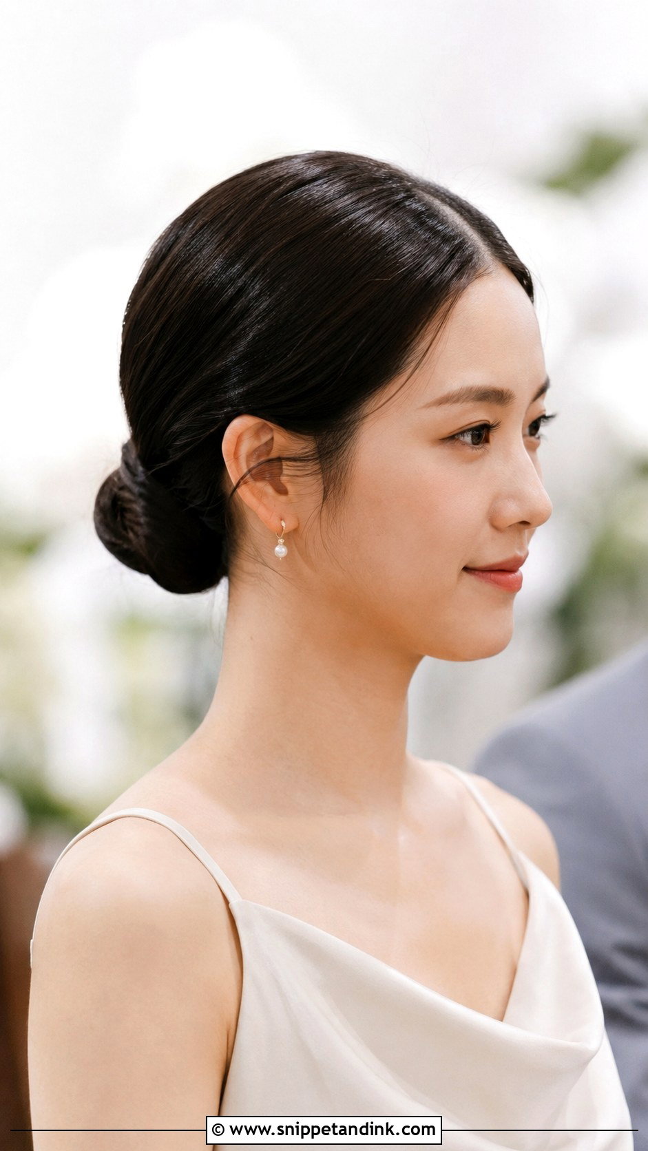 Sleek Low Bun Bridesmaid Updo - Snippet and Ink - 20 Updo Hairstyles for Bridesmaids