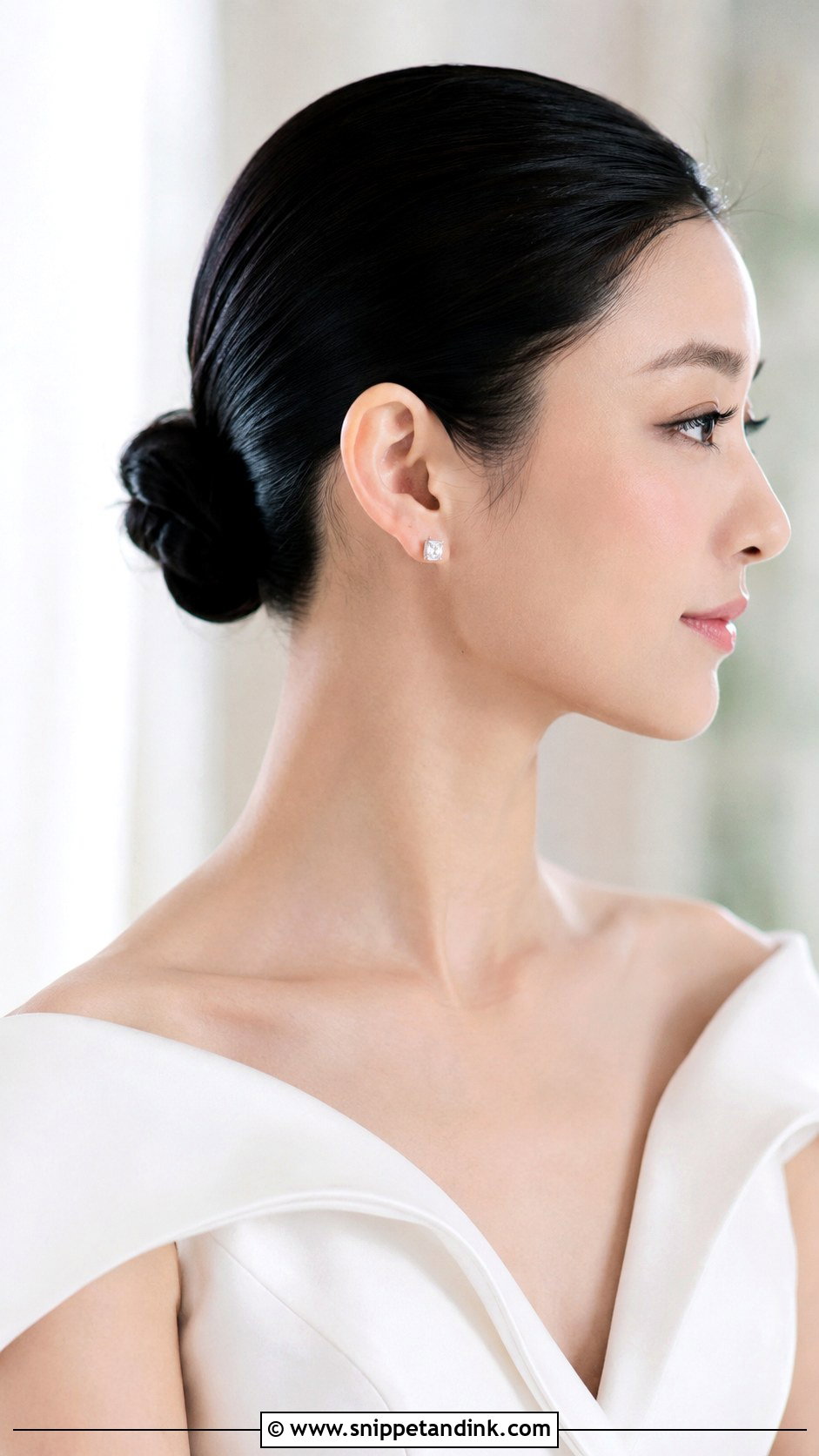 Sleek Low Bun For Brides - Snippet and Ink - 20 Spring Wedding Hair Ideas