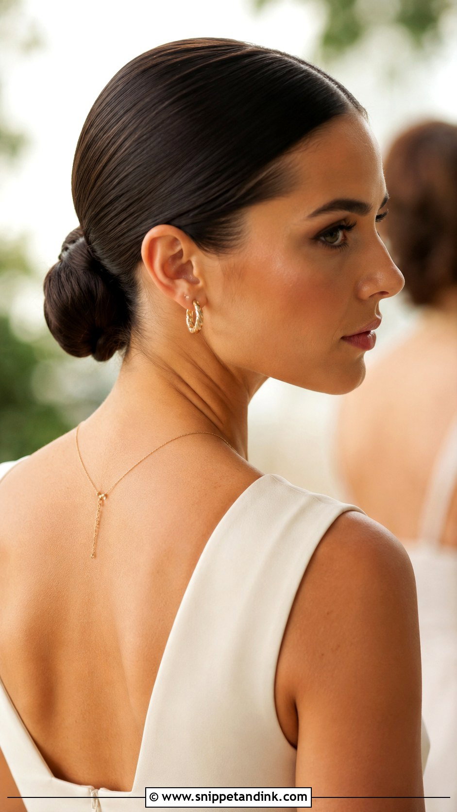 Sleek Low Bun For Wedding - Snippet and Ink - 15 Sister of the Bride Hairdo Ideas