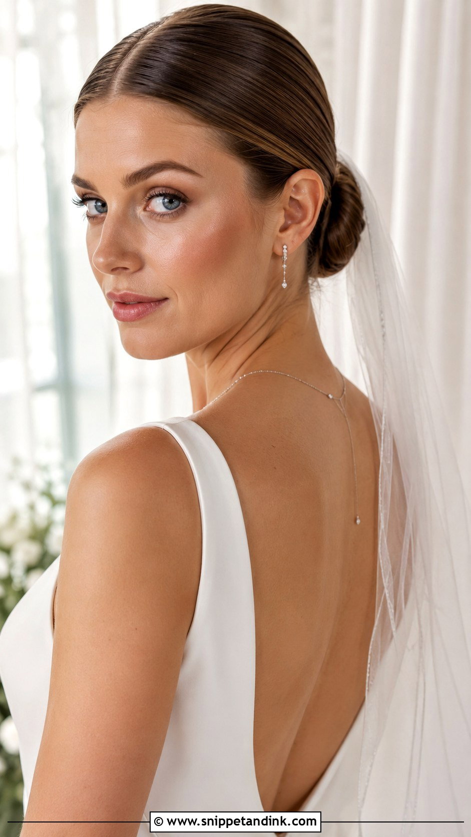Sleek Low Bun Wedding Hair - Snippet and Ink - 20 Slick Wedding Hair Ideas