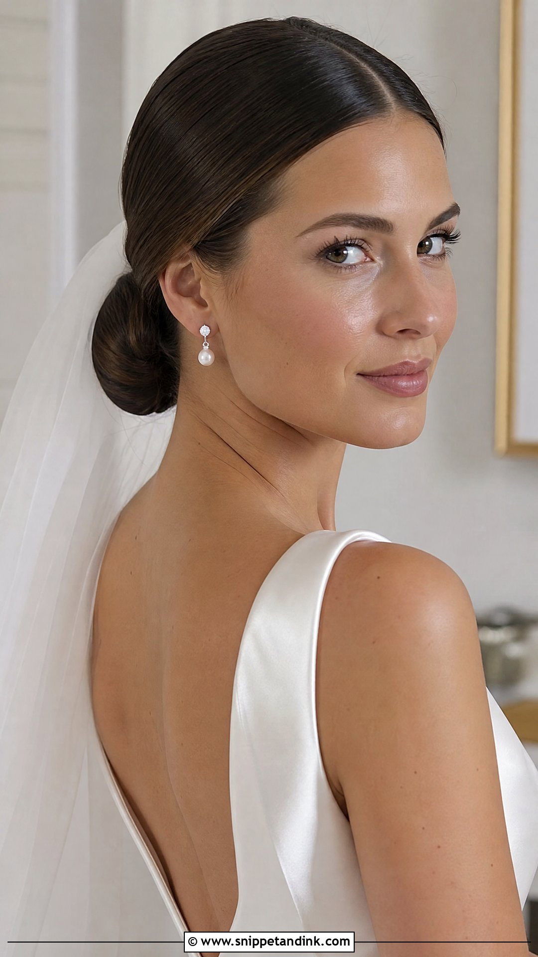 Sleek Low Bun Wedding Hairstyle - Snippet and Ink - 20 New Hairstyle for Wedding Ideas
